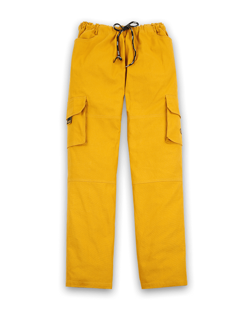 yellow stretch pants